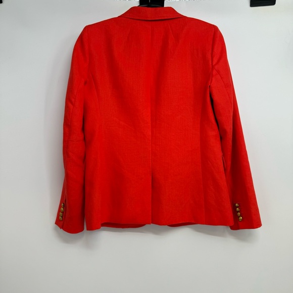 J.CREW RHODES BLAZER Size 8 Fiery Sunset IN LINEN E9766 - Picture 4 of 16